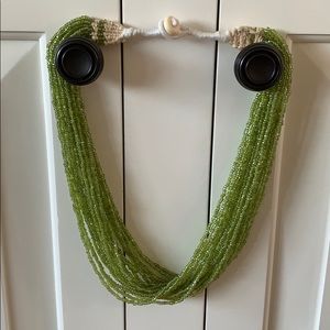 Multi-strand beaded necklace